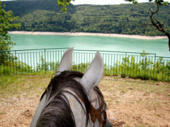 La couleur du lac de Vouglans et particulière